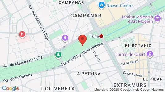 Apartments for rent i Valencia Extramurs - kort over placeringen