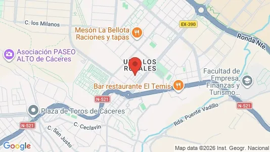 Apartments for rent i Cáceres - kort over placeringen