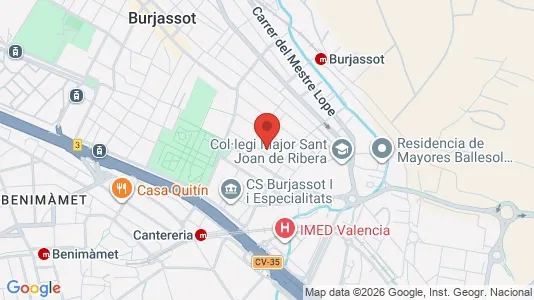 Apartments for rent i Burjassot - kort over placeringen