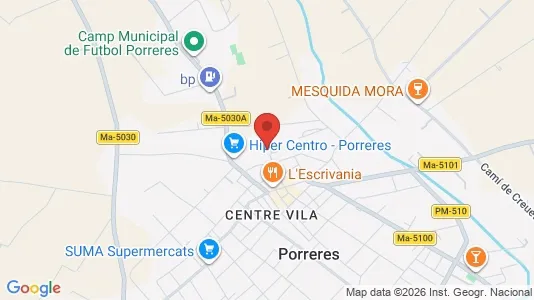 Apartments for rent i Porreres - kort over placeringen