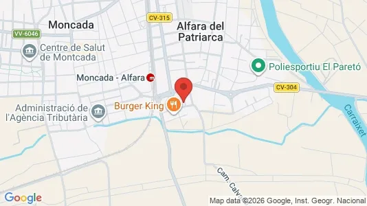 Apartments for rent i Alfara del Patriarca - kort over placeringen