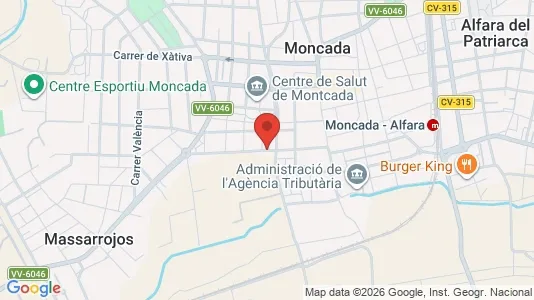 Rooms for rent i Moncada - kort over placeringen