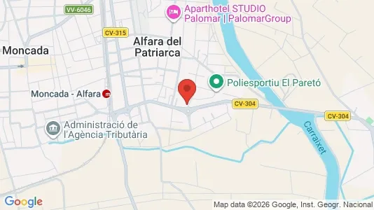 Rooms for rent i Alfara del Patriarca - kort over placeringen