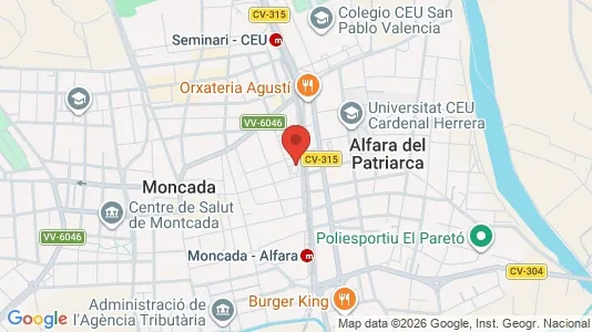 Rooms for rent i Moncada - kort over placeringen
