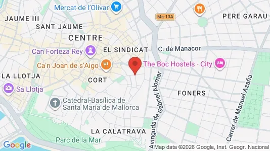 Apartments for rent i Palma de Mallorca - kort over placeringen