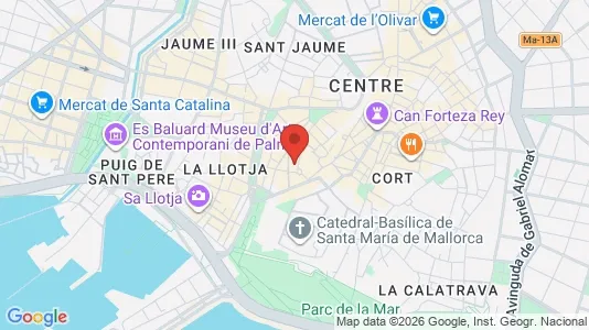 Apartments for rent i Palma de Mallorca - kort over placeringen