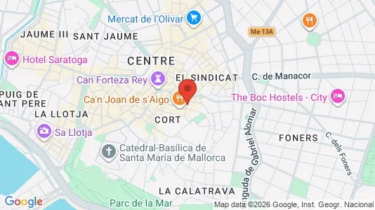 Apartments for rent i Palma de Mallorca - kort over placeringen