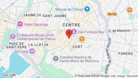 Apartments for rent i Palma de Mallorca - kort over placeringen