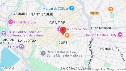 Apartments for rent i Palma de Mallorca - kort over placeringen