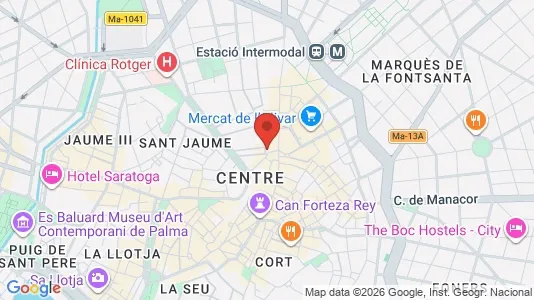 Apartments for rent i Palma de Mallorca - kort over placeringen