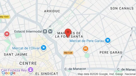 Apartments for rent i Palma de Mallorca - kort over placeringen
