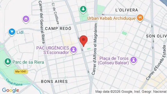 Apartments for rent i Palma de Mallorca - kort over placeringen