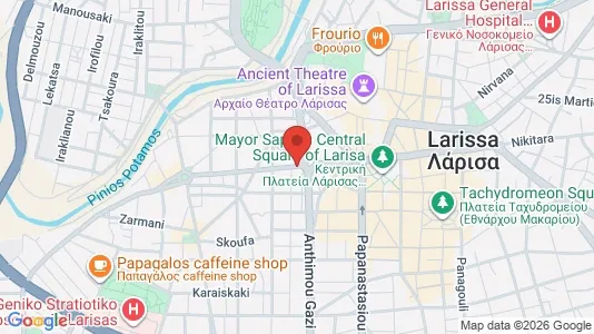 Apartments for rent i Larissa - kort over placeringen
