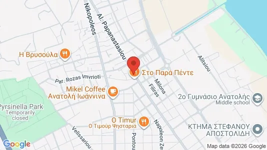 Apartments for rent i Ioannina - kort over placeringen