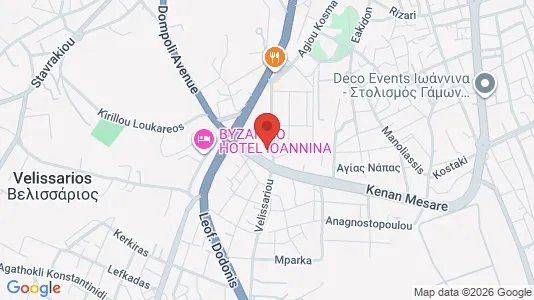 Apartments for rent i Ioannina - kort over placeringen