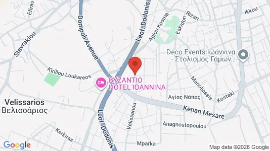 Apartments for rent i Ioannina - kort over placeringen
