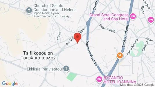 Apartments for rent i Ioannina - kort over placeringen