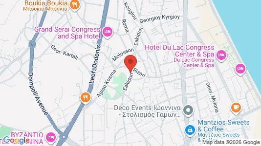 Apartments for rent i Ioannina - kort over placeringen