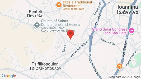 Apartments for rent i Ioannina - kort over placeringen