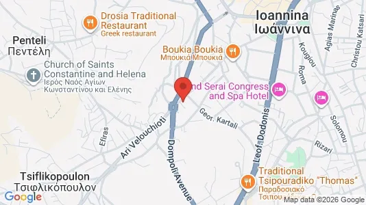 Apartments for rent i Ioannina - kort over placeringen