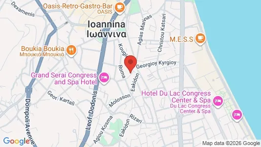 Apartments for rent i Ioannina - kort over placeringen