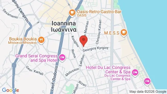 Apartments for rent i Ioannina - kort over placeringen