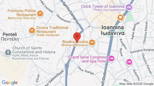 Apartments for rent i Ioannina - kort over placeringen