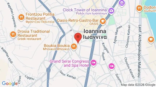 Apartments for rent i Ioannina - kort over placeringen