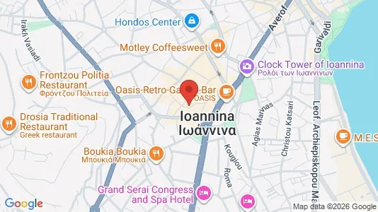 Apartments for rent i Ioannina - kort over placeringen
