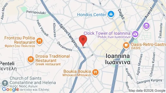 Apartments for rent i Ioannina - kort over placeringen