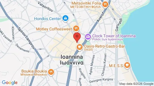 Apartments for rent i Ioannina - kort over placeringen