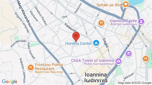 Apartments for rent i Ioannina - kort over placeringen