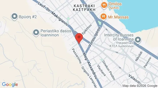 Apartments for rent i Ioannina - kort over placeringen