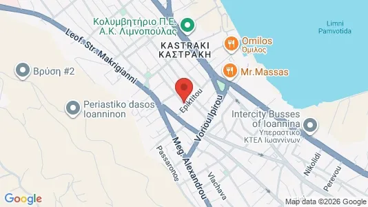 Apartments for rent i Ioannina - kort over placeringen