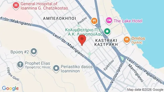 Apartments for rent i Ioannina - kort over placeringen