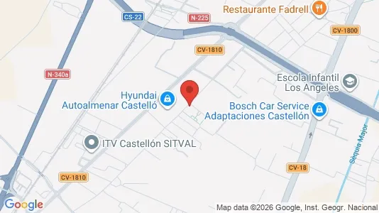 Apartments for rent i Castellón de la Plana/Castelló de la Plana - kort over placeringen