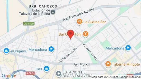 Apartments for rent i Talavera de la Reina - kort over placeringen