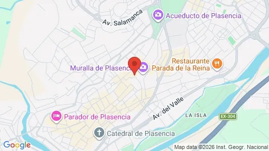 Apartments for rent i Plasencia - kort over placeringen
