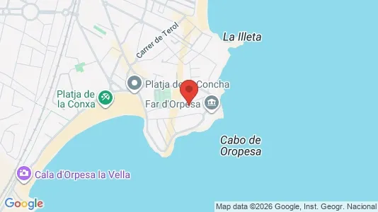 Apartments for rent i Oropesa del Mar/Orpesa - kort over placeringen