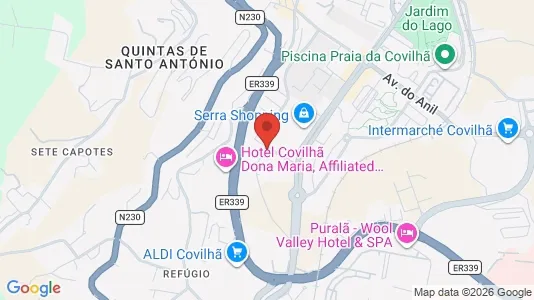 Apartments for rent i Covilhã - kort over placeringen