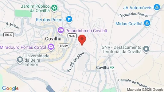 Apartments for rent i Covilhã - kort over placeringen