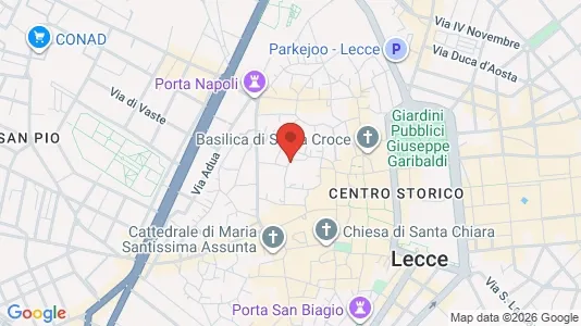 Apartments for rent i Lecce - kort over placeringen