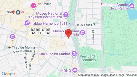 Apartments for rent i Madrid Retiro - kort over placeringen