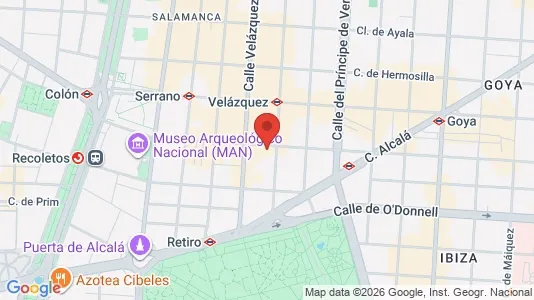 Apartments for rent i Madrid Salamanca - kort over placeringen