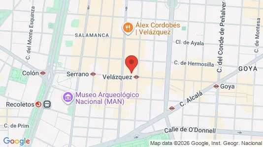 Apartments for rent i Madrid Salamanca - kort over placeringen
