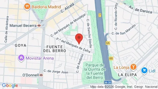 Apartments for rent i Madrid Salamanca - kort over placeringen