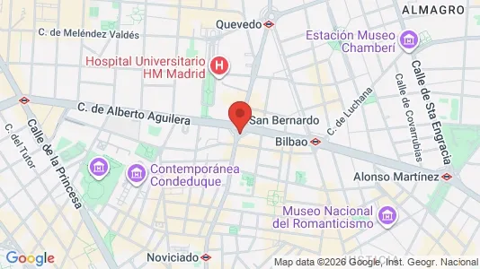 Apartments for rent i Madrid Chamberí - kort over placeringen