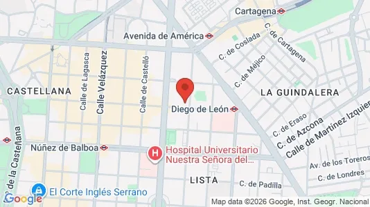 Apartments for rent i Madrid Salamanca - kort over placeringen