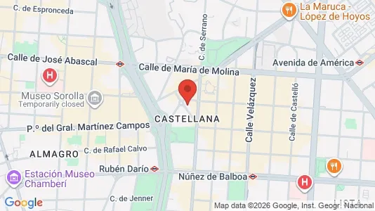 Apartments for rent i Madrid Salamanca - kort over placeringen