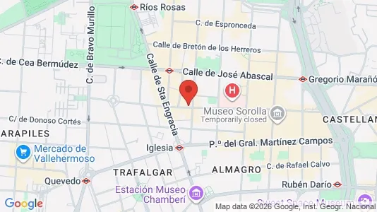 Apartments for rent i Madrid Chamberí - kort over placeringen